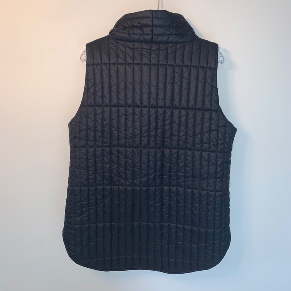Eileen Fisher Quilted Recycled Nylon Channels Vest Black L - Picture 3 of 9